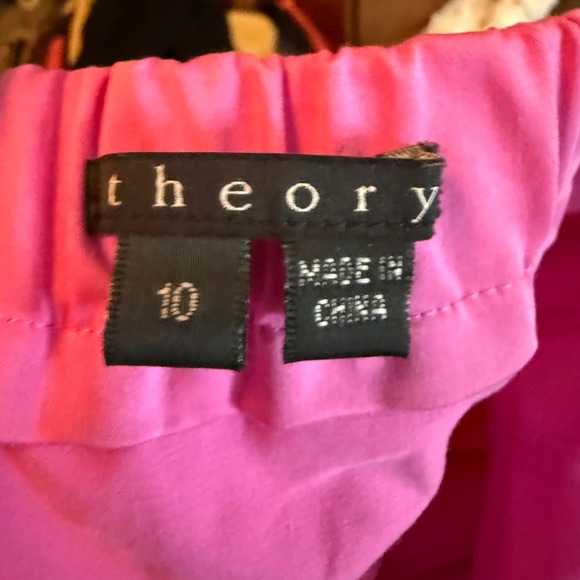 Theory Pink Strapless Sheath Mini Dress Size 10 Cotton Blend Formal Cocktail - Picture 9 of 9